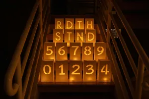 "26 Numbers & Letters Luminary Bags with Tea Light Candles to Light Up Letters Perfect for Any 40th Birthday Decorations for Men or 50th Anniversary Decorations and Creates Personalized Signs