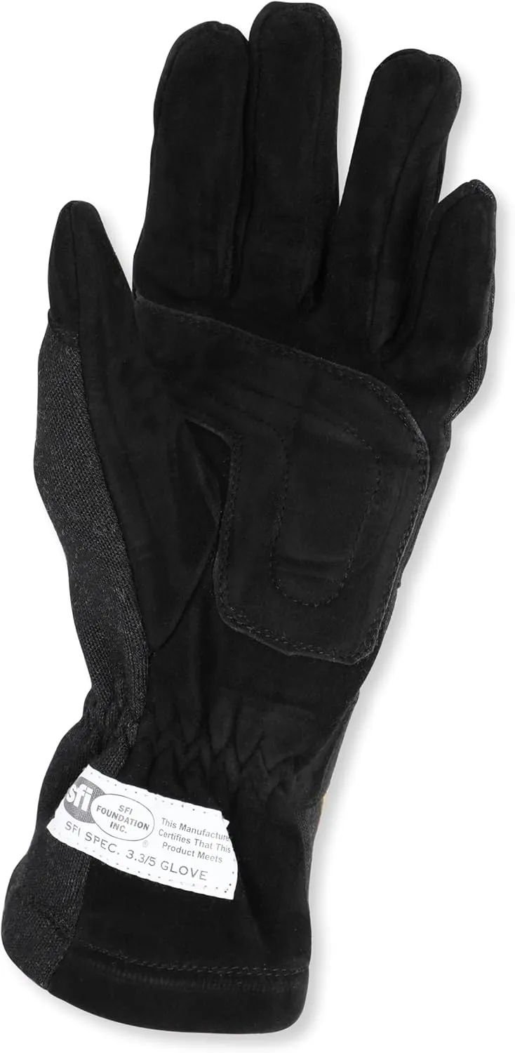 RaceQuip® 355006RQP 355 Series Driving Gloves - SFI 3.3/5 - Black/Black - XL