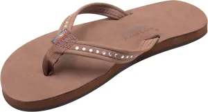 Rainbow Sandals Kid's Single Layer Premier Leather w/Narrow Crystal Strap