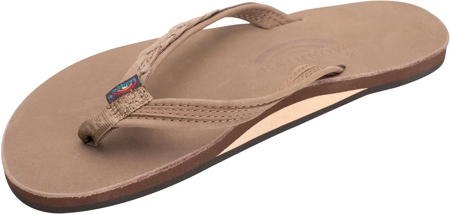 Rainbow Sandals Madison - Single Layer Arch Support with a Braid on a 1/2" Narrow Strap