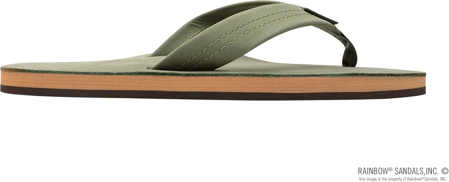 Rainbow Sandals Mens Luxury Leather - Single Layer Arch Support