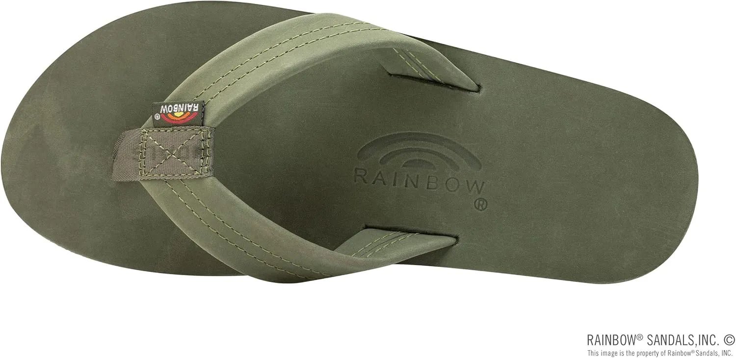 Rainbow Sandals Mens Luxury Leather - Single Layer Arch Support