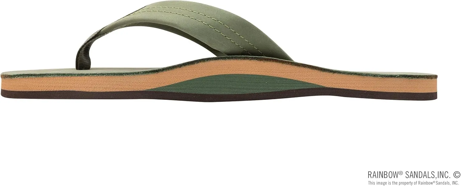 Rainbow Sandals Mens Luxury Leather - Single Layer Arch Support