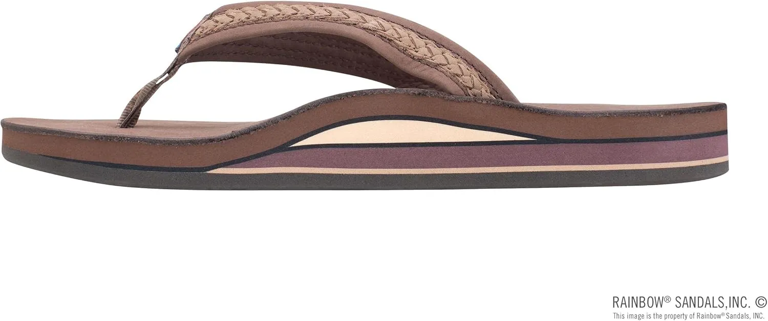 Rainbow Sandals The Willow - Double Layer Arch Support Premier Leather with Inset Double Braided 3/4” Medium Strap