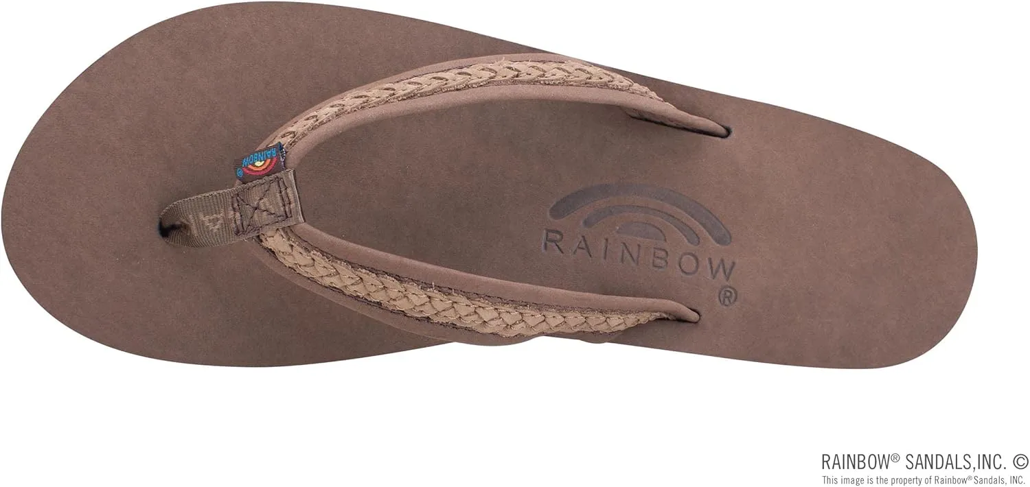 Rainbow Sandals The Willow - Double Layer Arch Support Premier Leather with Inset Double Braided 3/4” Medium Strap