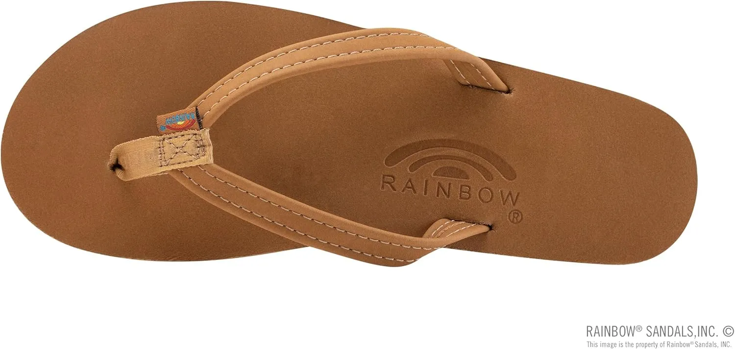 Rainbow Sandals Women's Double Layer, Narrow Strap, Leather Sandals w/Arch