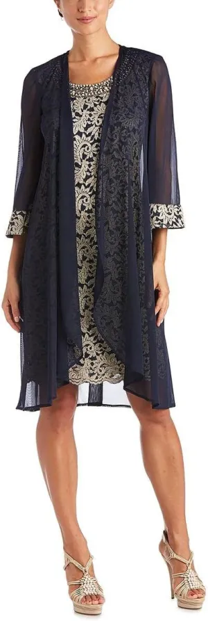 R&M Richards Women's Gathered Off The Shoulder V-Neck Gown