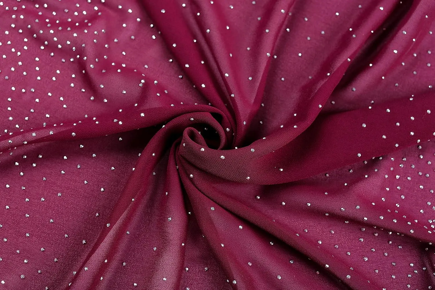 REEMONDE Womens Rhinestones Pashmina Shawls and Wraps for Evening Dresses Chiffon Shawl Sparkly Scarf