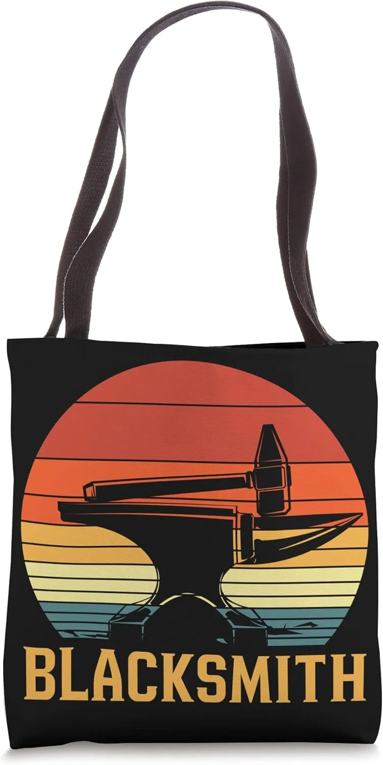 Retro Blacksmith - Vintage Blacksmithing Tote Bag