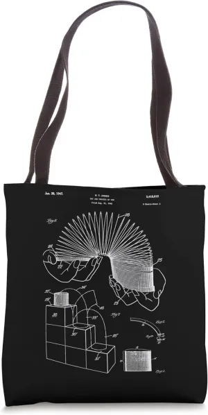 Retro Slinky Patent - Slinky Manipulation Artist Gift Tote Bag