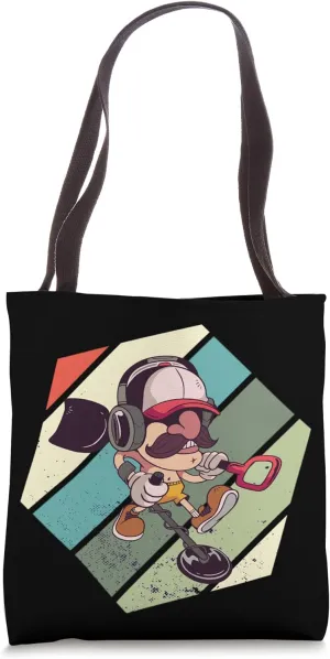 Retro Vintage Hexa Metal Detecting Detection Metal Hunter Tote Bag
