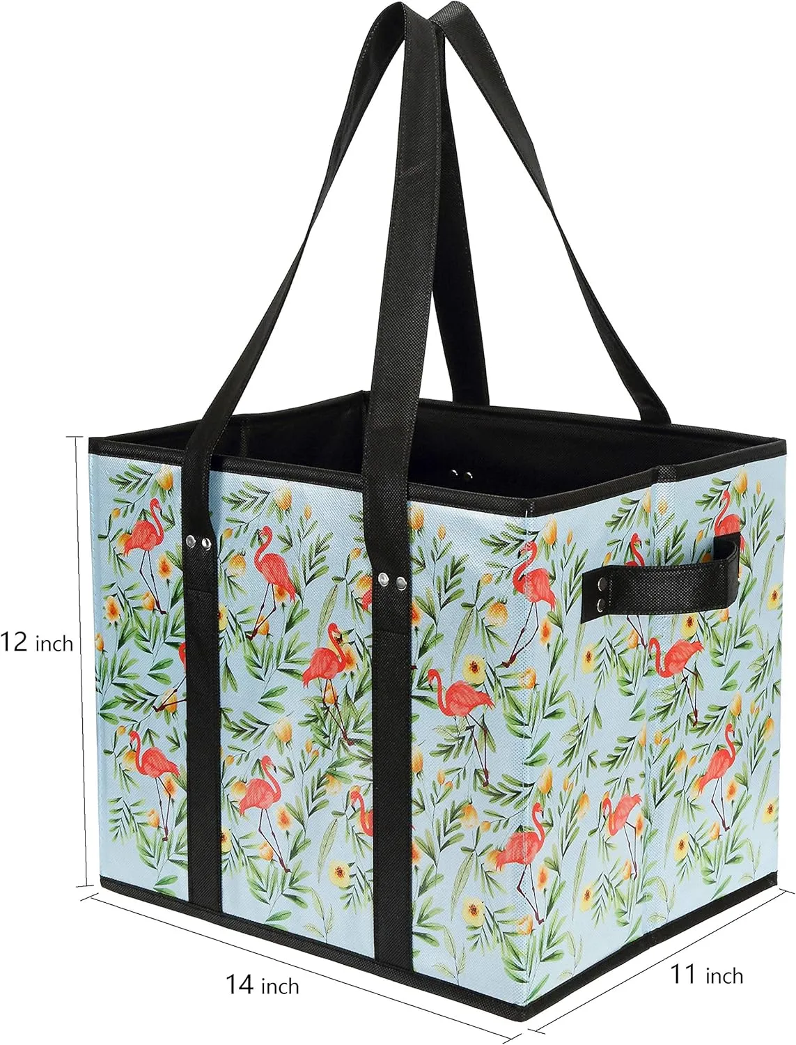 Reusable Grocery Bags Set Durable Heavy Duty Tote Bag Collapsible Grocery Shopping Box Bag with Reinforced Bottom