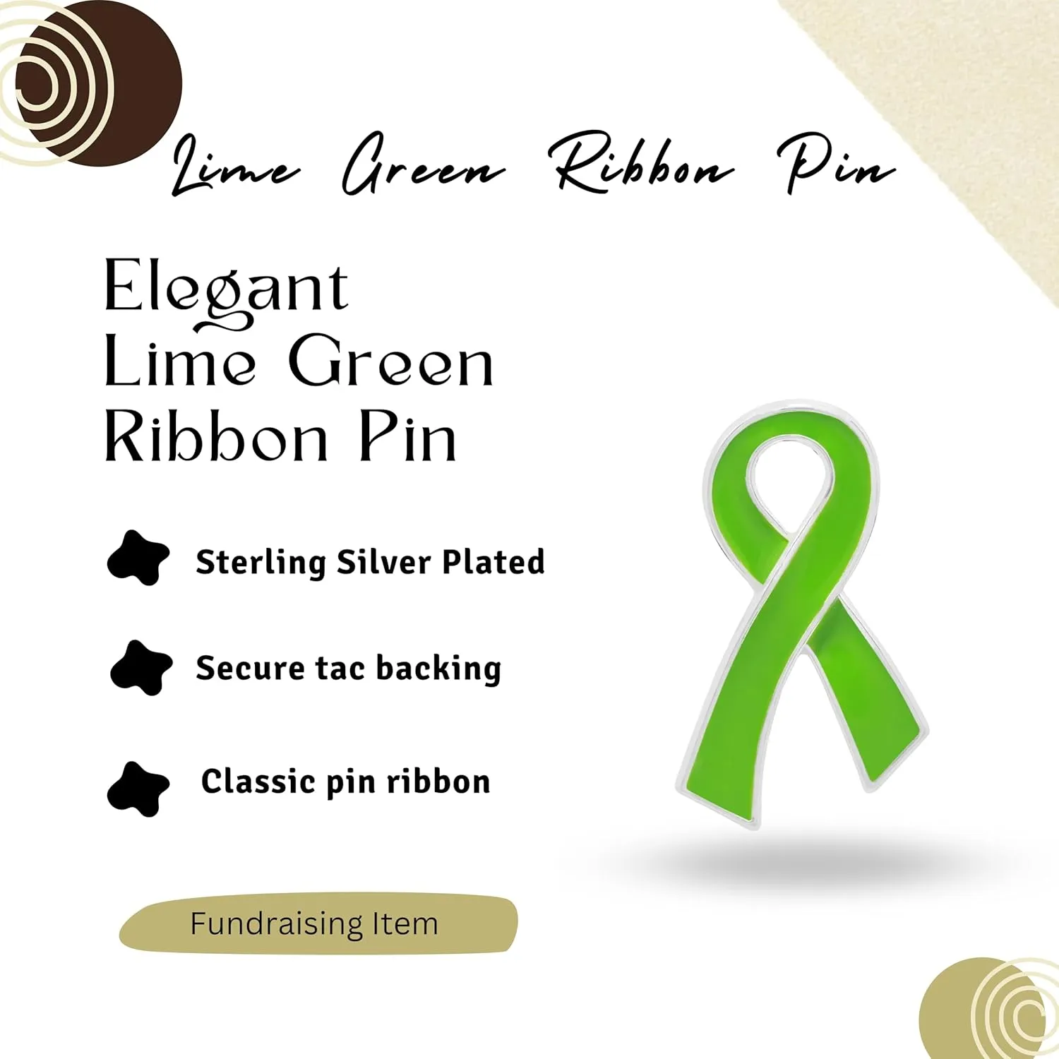 Ribbon Pins 1/5/25/100 for Cancer & Disease Awareness - Various Causes - Bulk Quantities Available for Support Groups and Fundraising