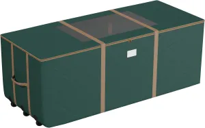 Rolling Christmas Tree Storage Bag - Heavy-Duty Storage Bags for 12-ft Artificial Trees, Seasonal Décor, Packing, Moving, and More by Elf Stor (Green)