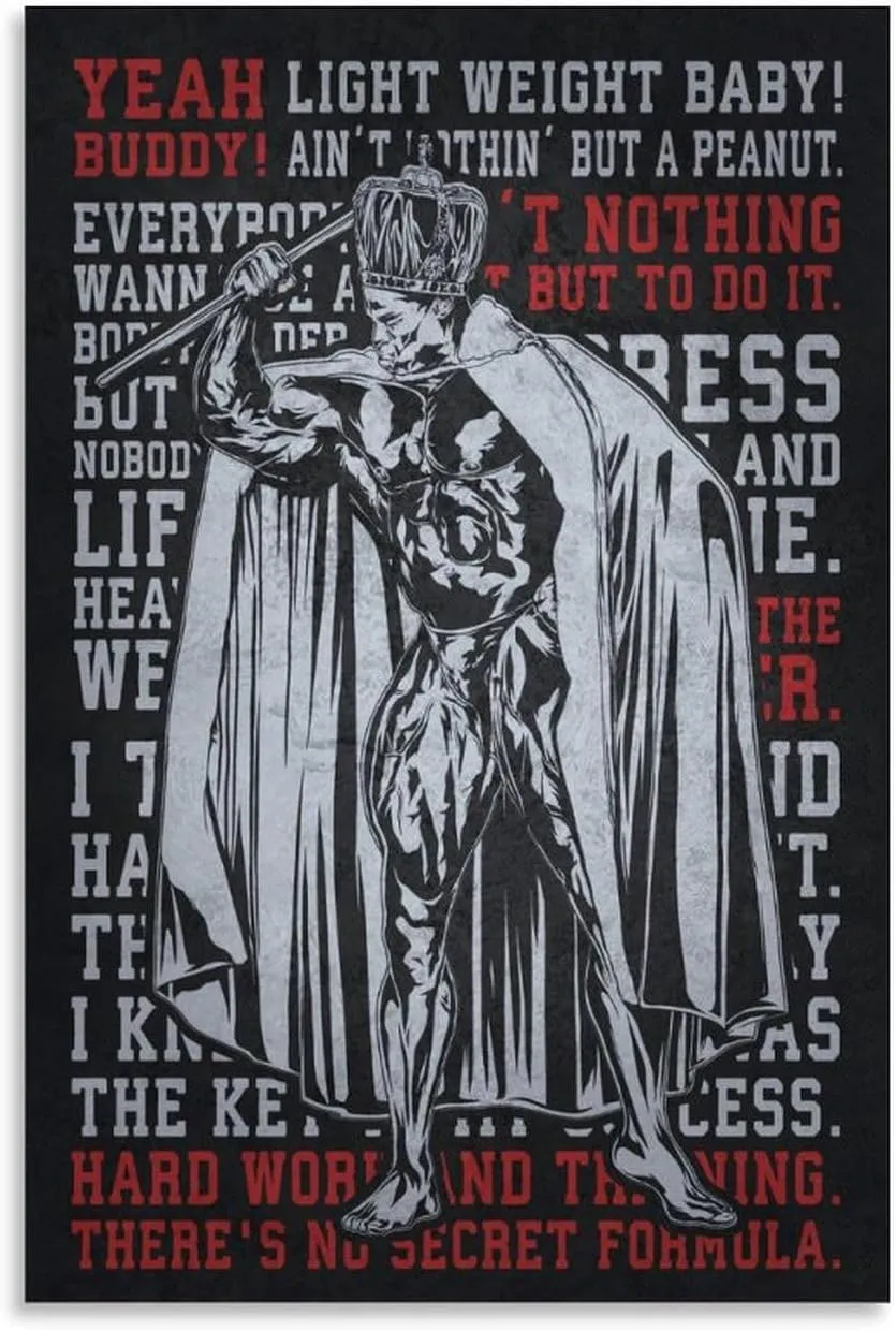 Ronnie Mr. Olympia Motivational Bodybuilding Men Girl Fitness Workout Quotes Motivational Inspirational Muscle Gym Posters - Wall Art Print For Home Office Unframe 16x24inch(40x60cm)