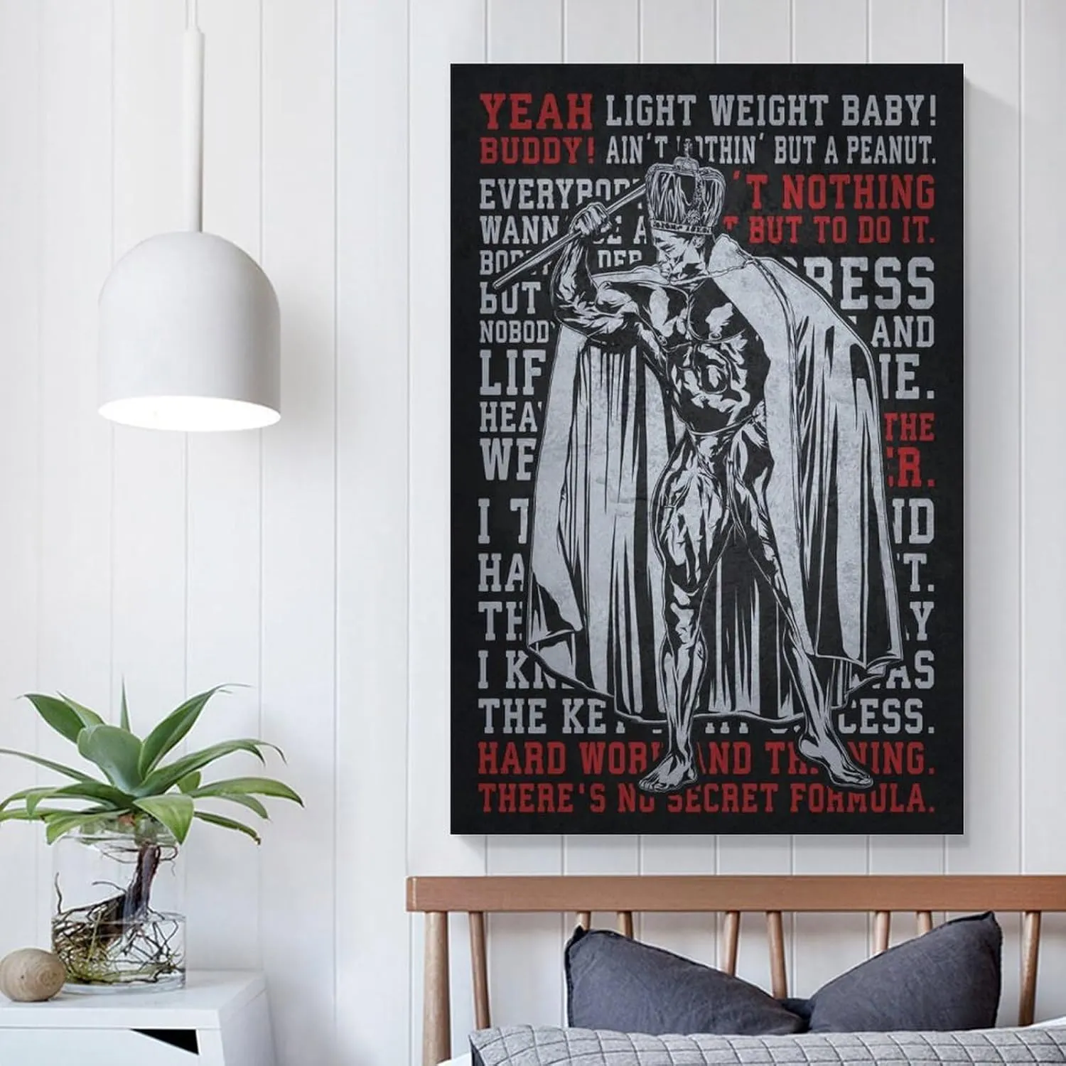 Ronnie Mr. Olympia Motivational Bodybuilding Men Girl Fitness Workout Quotes Motivational Inspirational Muscle Gym Posters - Wall Art Print For Home Office Unframe 16x24inch(40x60cm)