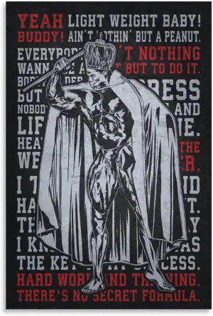 Ronnie Mr. Olympia Motivational Bodybuilding Men Girl Fitness Workout Quotes Motivational Inspirational Muscle Gym Posters - Wall Art Print For Home Office Unframe 16x24inch(40x60cm)