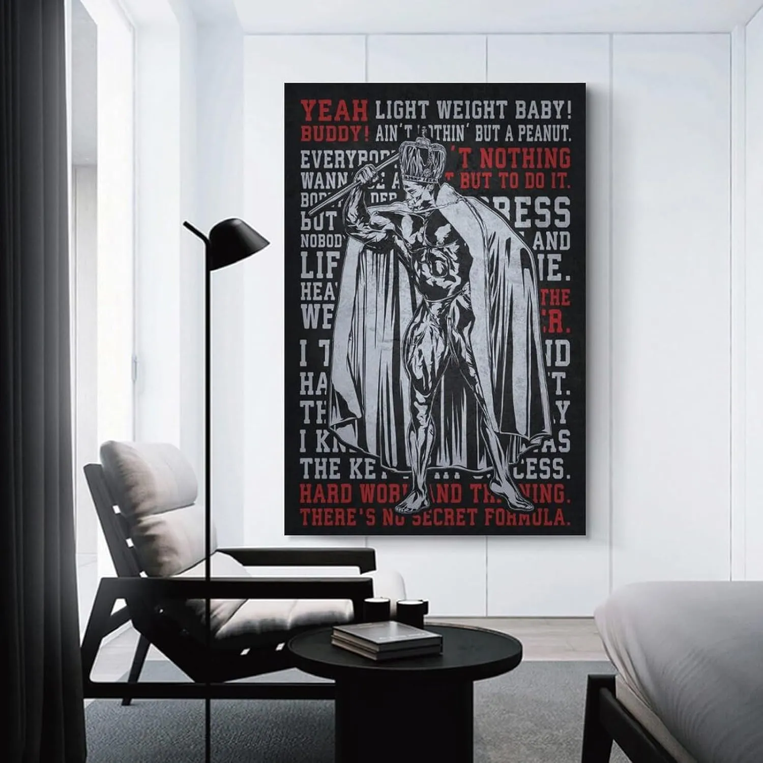 Ronnie Mr. Olympia Motivational Bodybuilding Men Girl Fitness Workout Quotes Motivational Inspirational Muscle Gym Posters - Wall Art Print For Home Office Unframe 16x24inch(40x60cm)