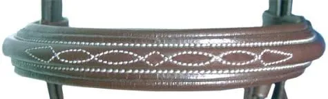 Round Raised Double Fancy Stitch Figure 8 Bridle with Matching Rubber Reins