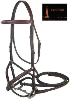 Round Raised Double Fancy Stitch Figure 8 Bridle with Matching Rubber Reins