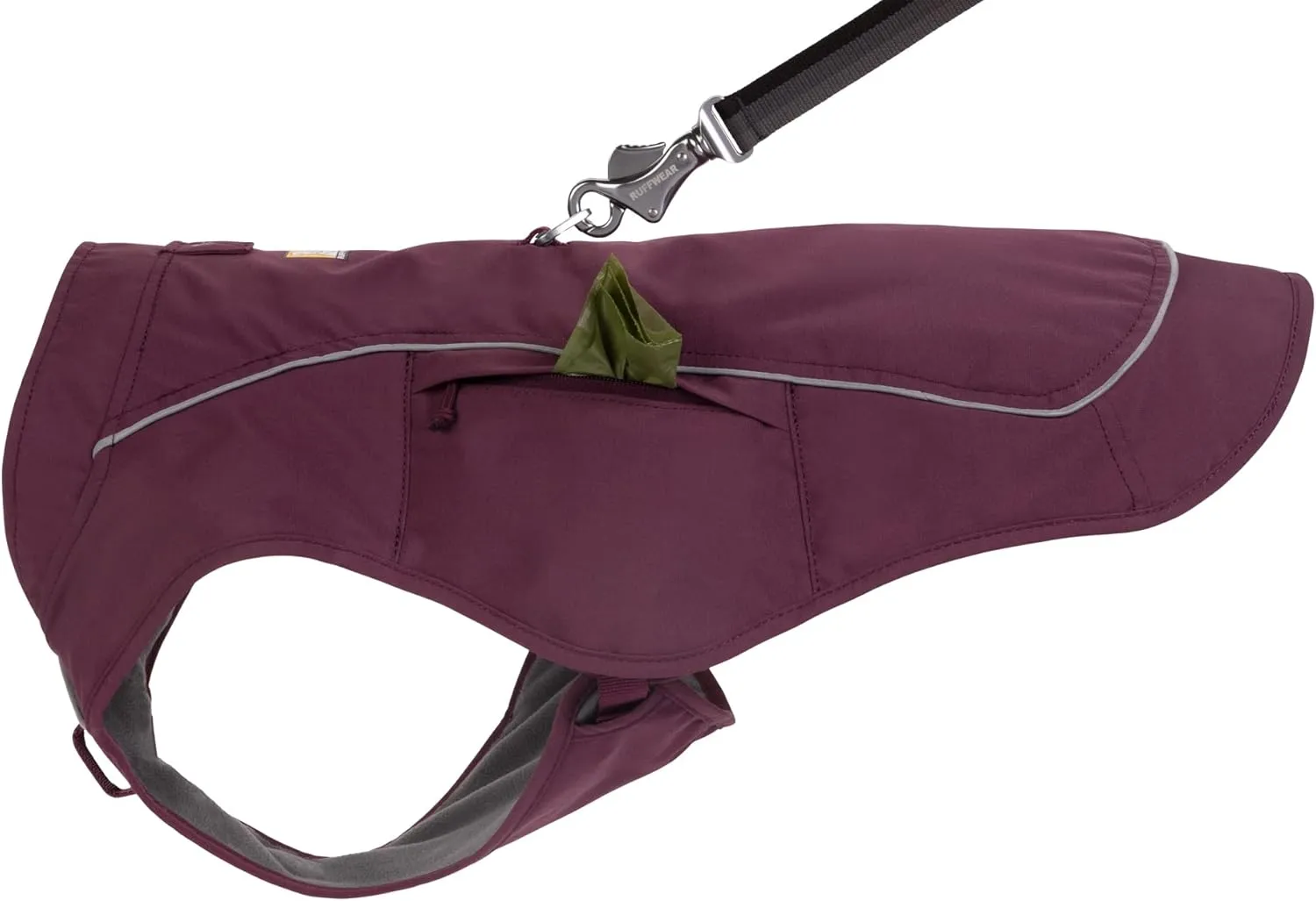 Ruffwear, Overcoat Fuse Jacket Harness Combo for Dogs, Purple Rain, Medium