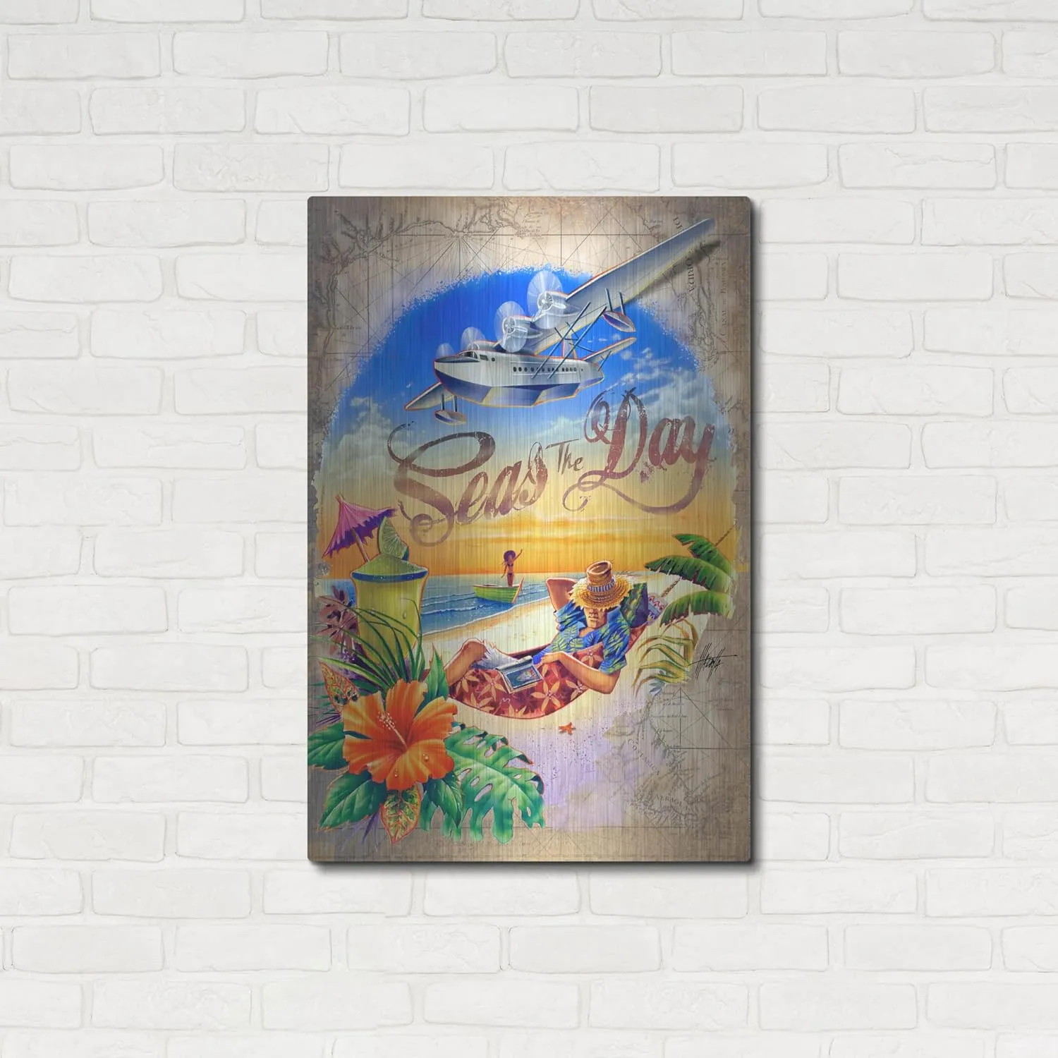 'Sea Cow Ballet' by James Mazzotta Metal Wall Art, 24" x 36"