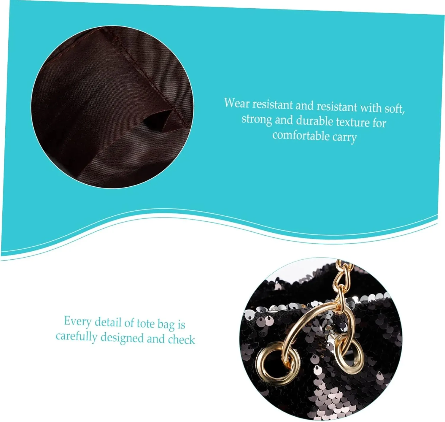 Sequin Purse Womens Tote Bags Black Tote Bags Crossbody Purses for Women Large Tote Bags for Women