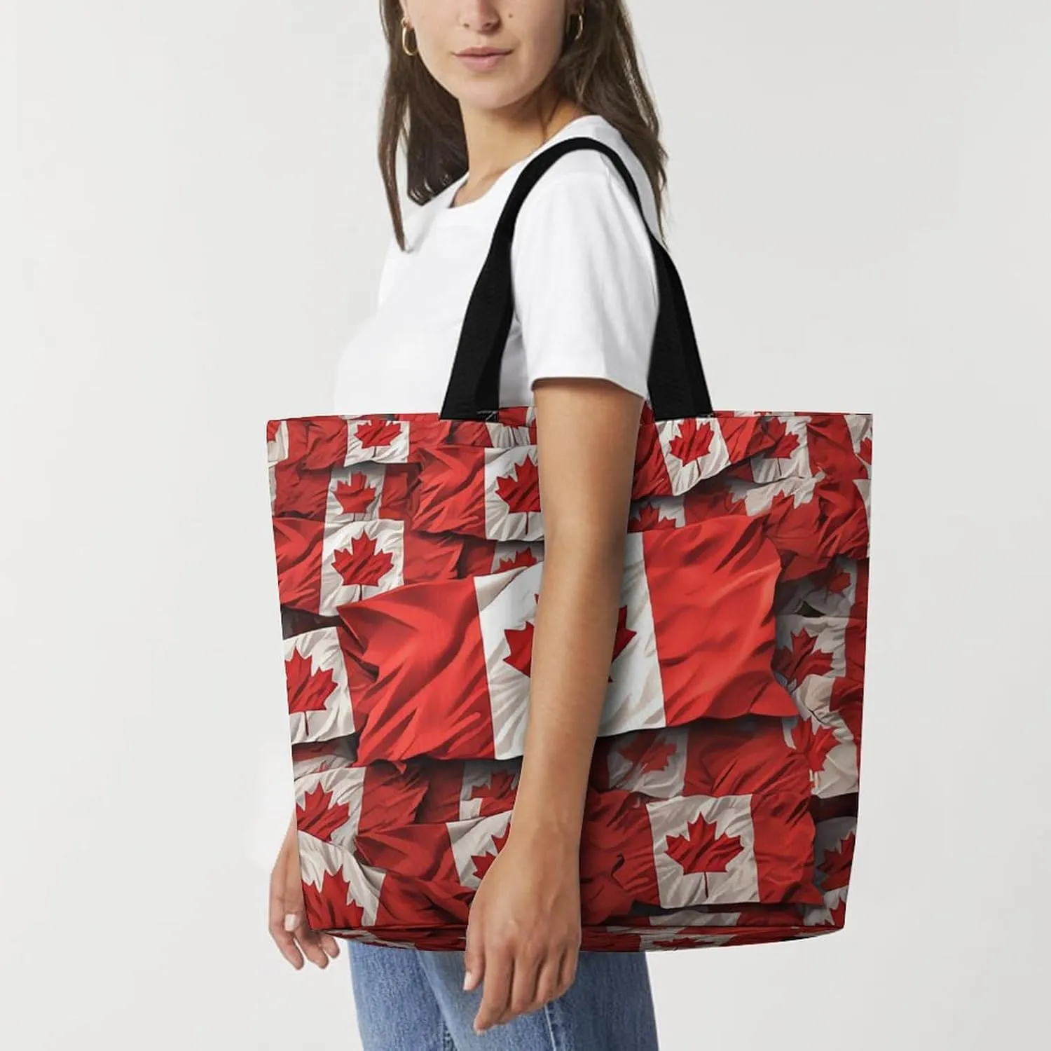 Shopping Bag for Women, Various Fruits Tote Bag, Large Capacity Shoulder Bags for Groceries Travel