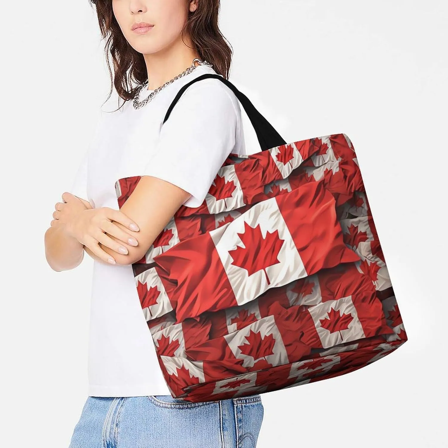 Shopping Bag for Women, Various Fruits Tote Bag, Large Capacity Shoulder Bags for Groceries Travel