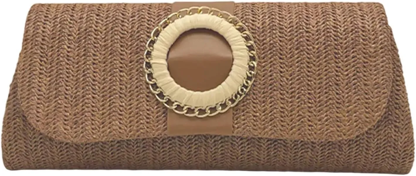 Shoulder Bags，Straw Clutches Purse Women Envelope Bag Straw Crossbody Shoulder Bag Handbag Summers Beach Bag Woven Clutches Handbag