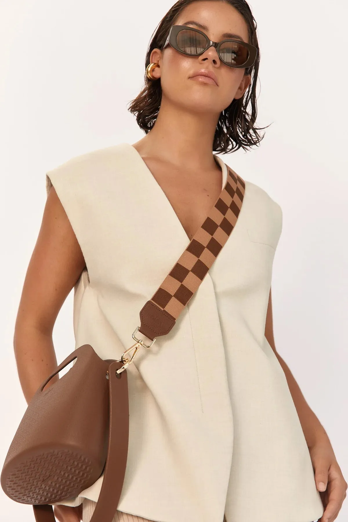 Shoulder Strap Cocoa Check