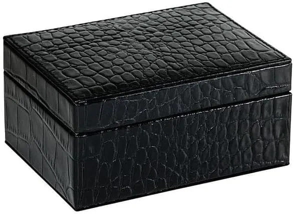 Small Box Croco-Leather Black by Graphic Image