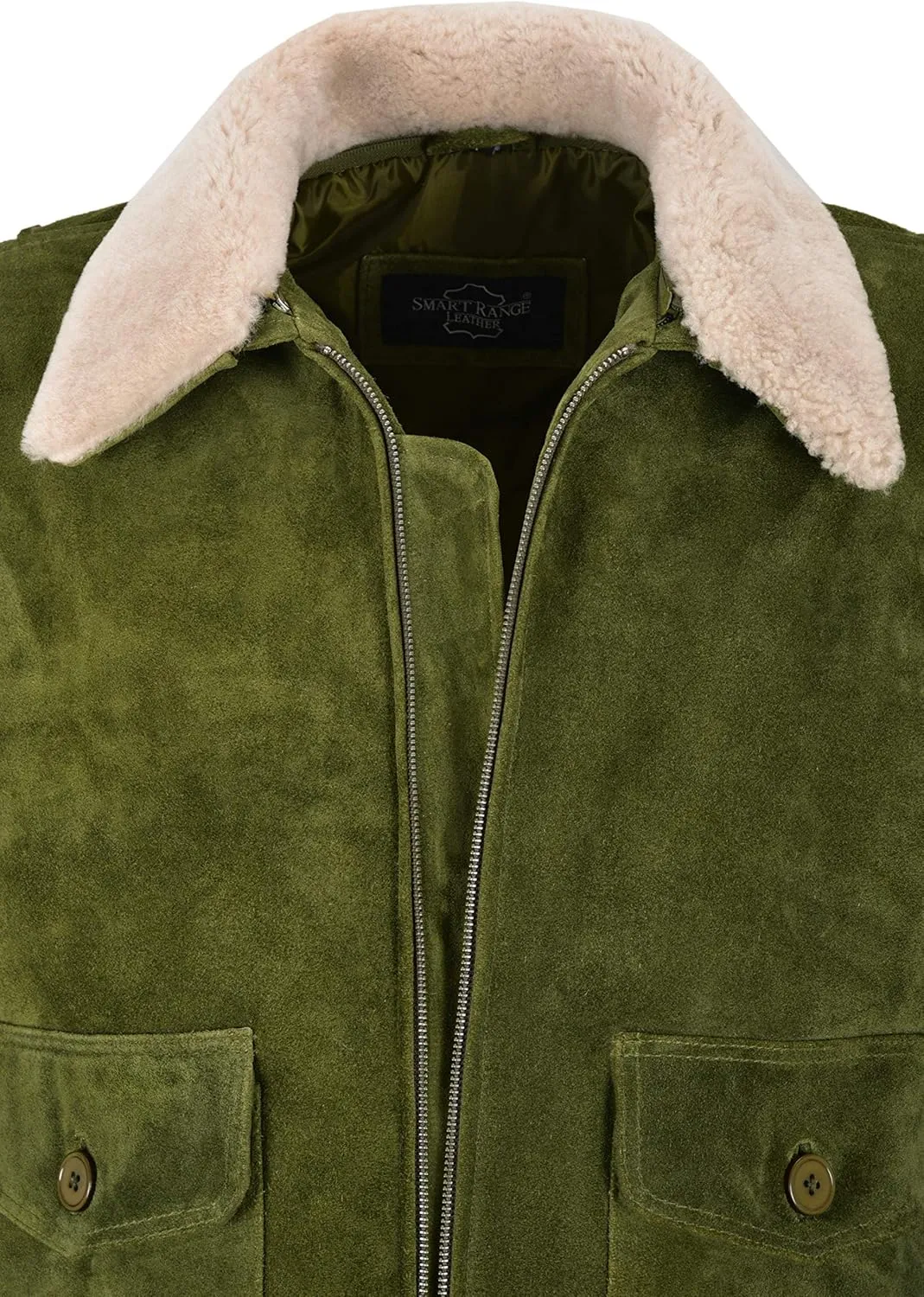 Smart Range TOPP GUN Men’s Suede Leather Classic Collar PILOT Harrington Bomber Style Jacket