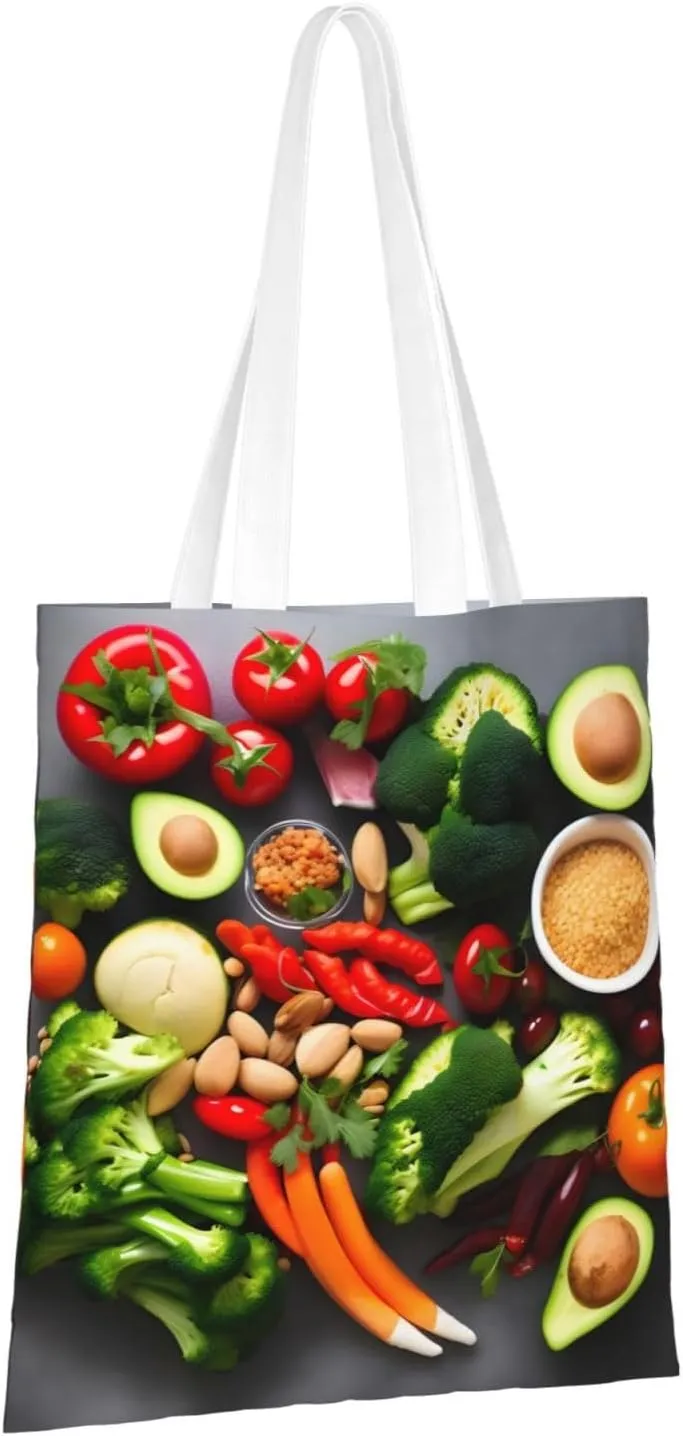 Soccer Ball On Grassy Canvas Aesthetic Tote Bag Unisex Beach Bag Shopping Bags Shoulder Bag Reusable Grocery Bags