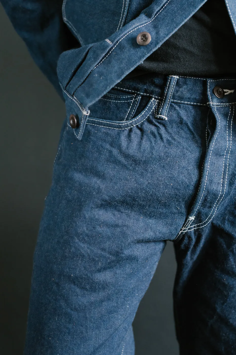 SP-115S - 15oz Foxfibre® "Earth Denim" 45th Anniversary Selvedge Jeans - Regular Straight