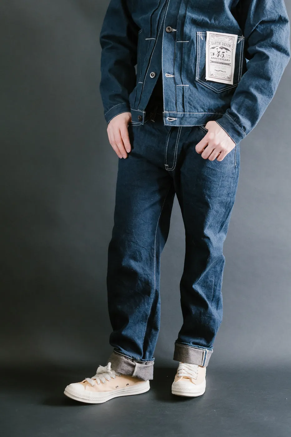 SP-115S - 15oz Foxfibre® "Earth Denim" 45th Anniversary Selvedge Jeans - Regular Straight