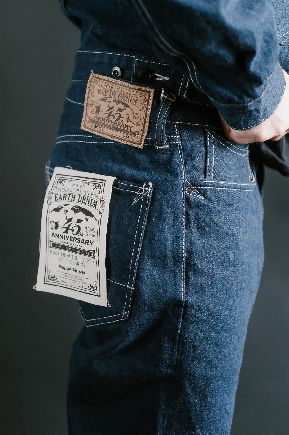 SP-115S - 15oz Foxfibre® "Earth Denim" 45th Anniversary Selvedge Jeans - Regular Straight