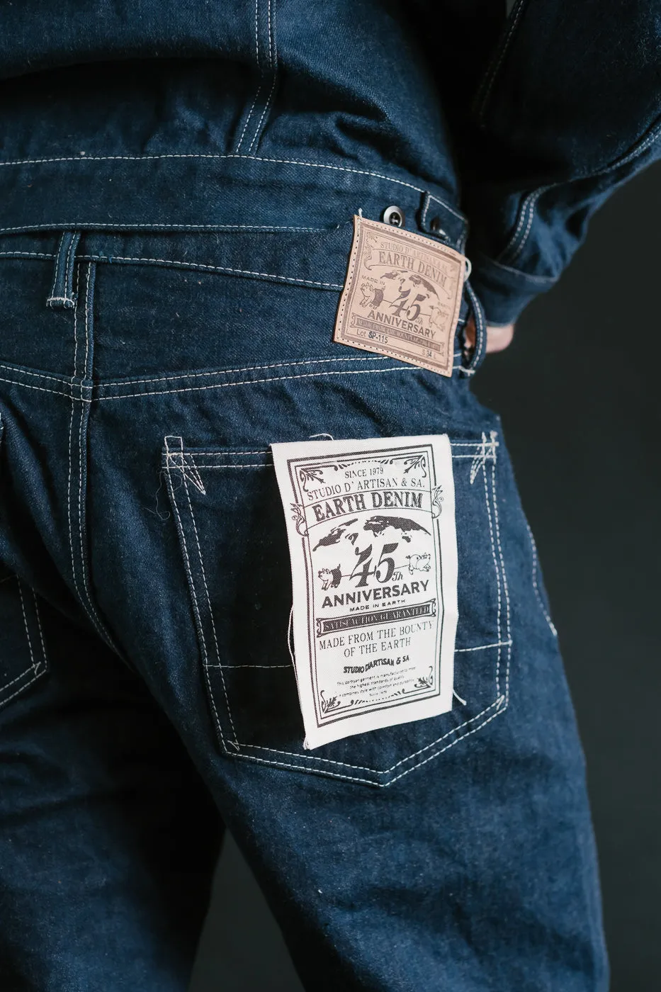 SP-115S - 15oz Foxfibre® "Earth Denim" 45th Anniversary Selvedge Jeans - Regular Straight