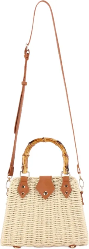 Straw Bag for Women Stylish Woven Purse Trendy Handbag Cute Shoulder Purse with Adjustable Strap (A01-Beige)