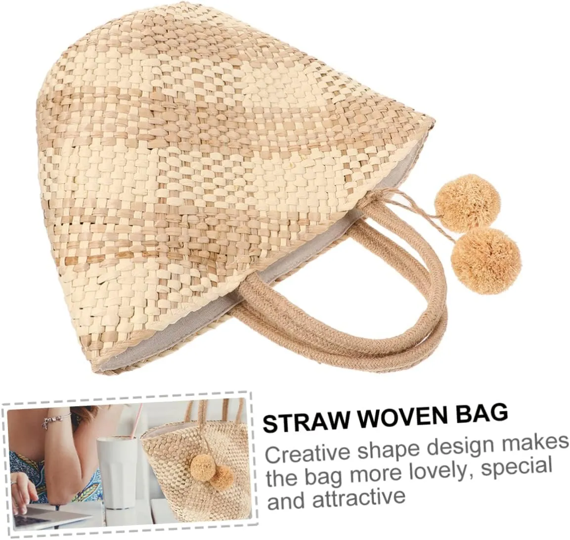 Straw Bag Straw Tote Bag Large Weaving Bag Straw Grocery Bag Handmade Tote Bag Womens Tote Handbags