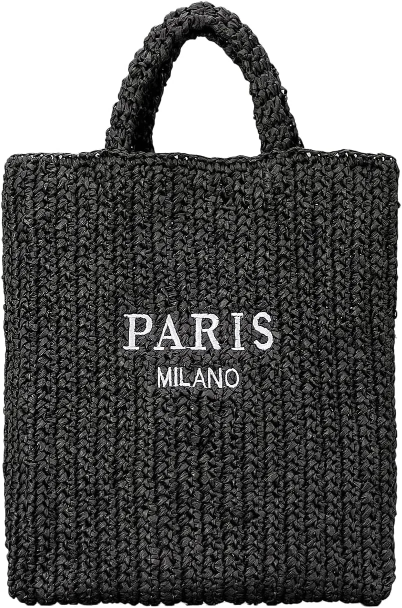 Straw Beach Bag for Women Summer Woven Tote Bag Packable Straw Purses and Handbags for Vacation Holiday