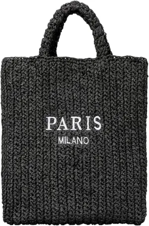 Straw Beach Bag for Women Summer Woven Tote Bag Packable Straw Purses and Handbags for Vacation Holiday