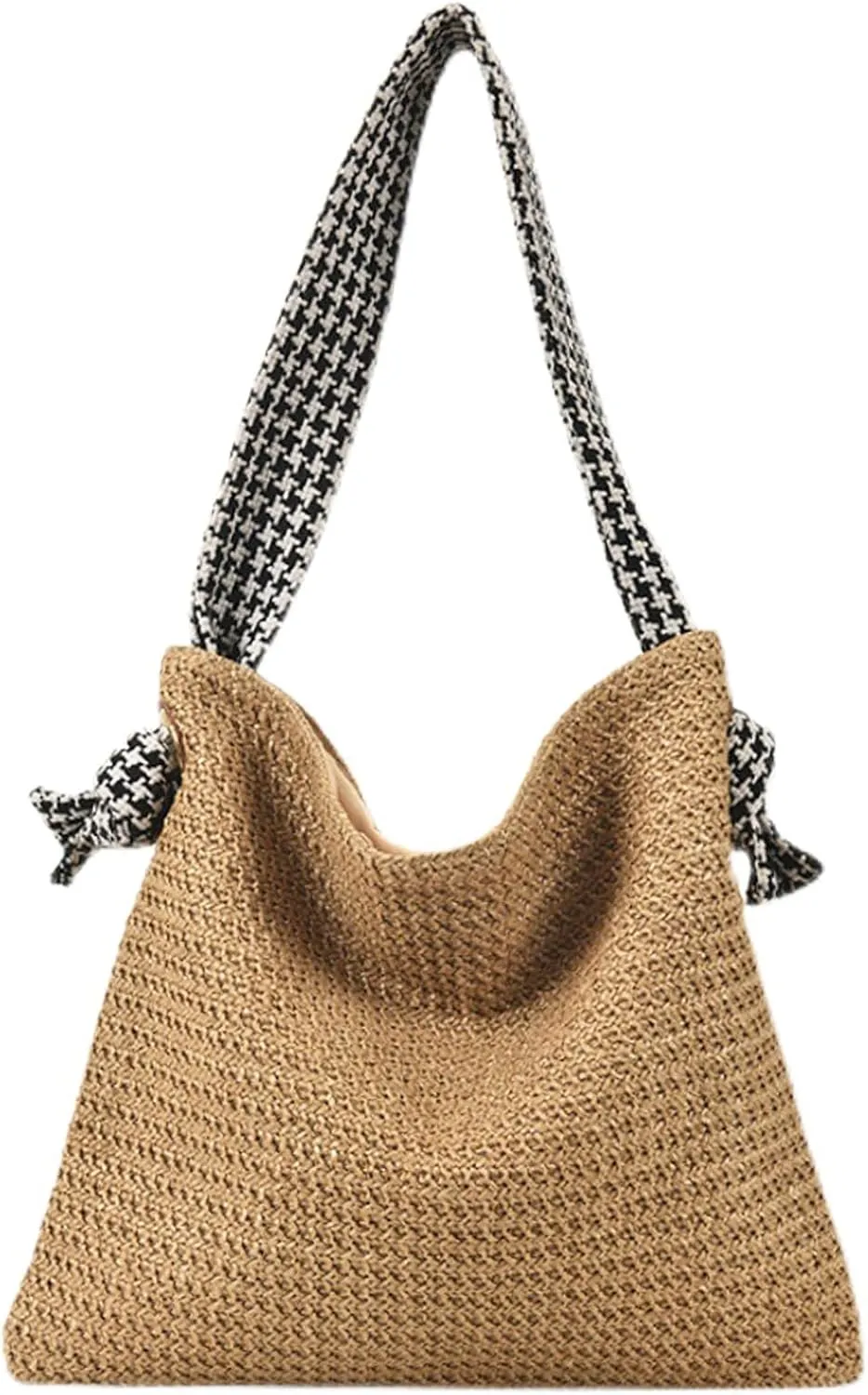 Straw Beach Bag for Women, Woven Beach Tote Straw Bag Vacation Shoulder Purse Handbag, Summer Purses for Women 2025