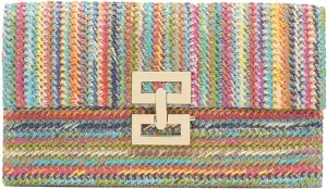 Straw Clutch Purses Women Summer Beach Handbags Woven Envelope Purse Wicker Rattan Evening Bag