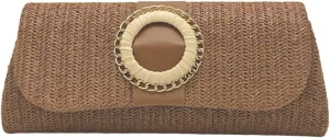 Straw Clutches Purse Women Envelope Bag Straw Crossbody Shoulder Bag Handbag Summers Beach Bag Woven Clutches Handbag