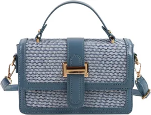 Straw Crossbody Bags for Women Summer Straw Clutch Bag Woven Beach Purse Vacation Handbags