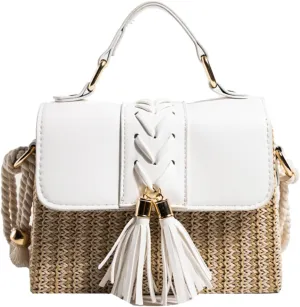 Straw Crossbody Bags for Women Summer Straw Clutch Bag Woven Beach Purse Vacation Handbags