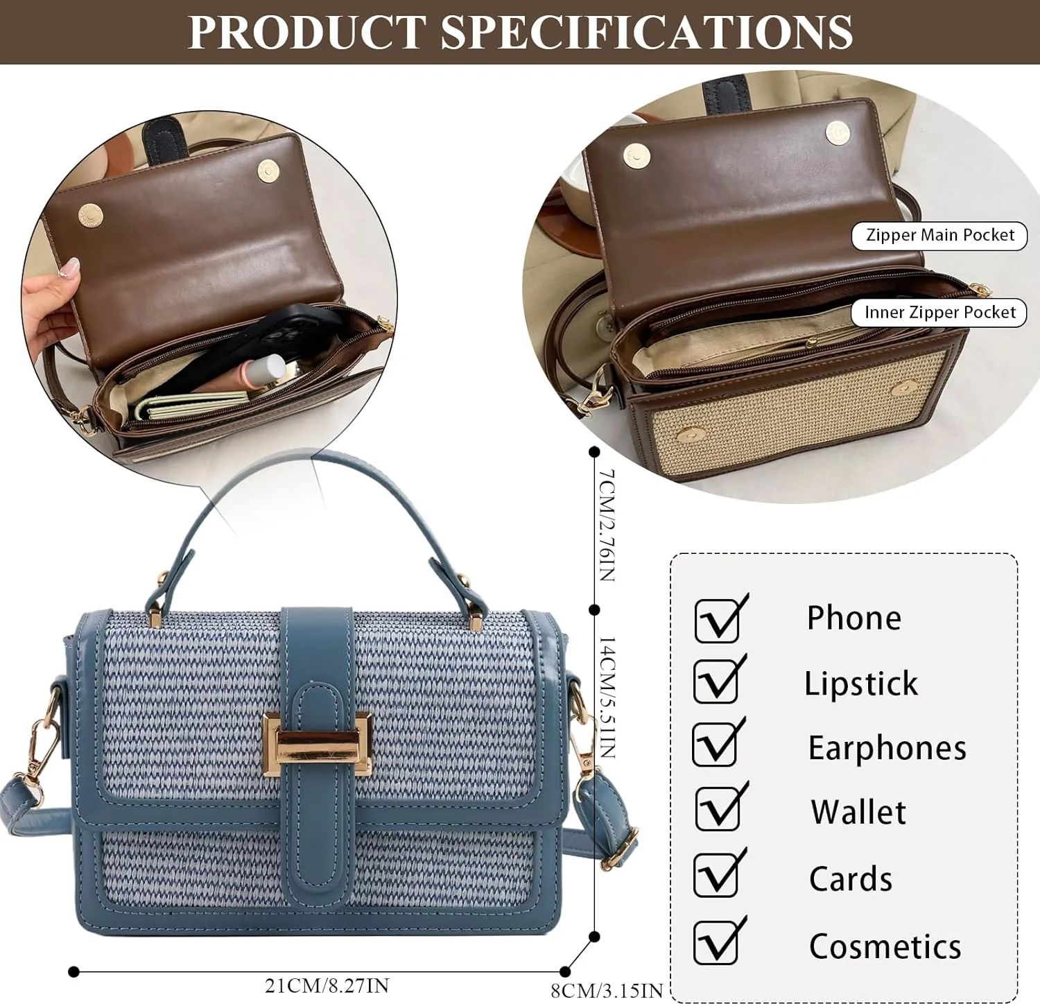 Straw Crossbody Bags for Women Summer Straw Clutch Bag Woven Beach Purse Vacation Handbags