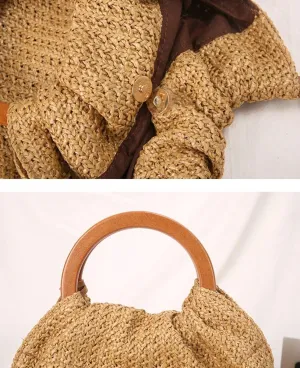 Straw Tote Bag Large Woven Beach Bag Women Summer Beach Hobo Bag Handbag Tassle Straw Bag Top Handle Bag