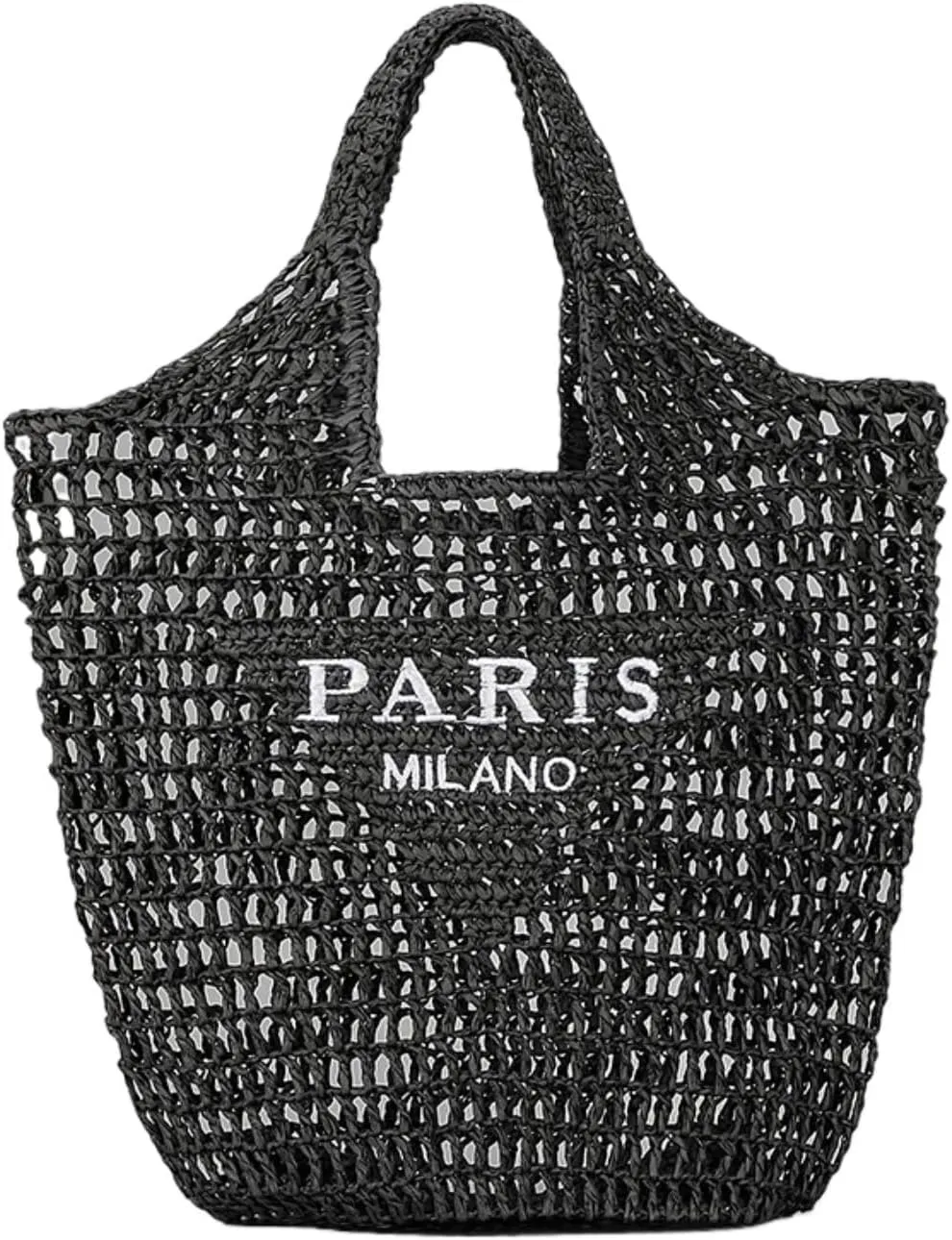 Straw Woven Bag Women’s Beach Bag Fashion Crochet Shoulder Bag Hobo Bag Foldable Tote Bag for Holiday Picnic